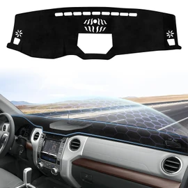 Sunsdrew Dash Cover for 2014-2021 Toyota Tundra Dashboard Cover Mat for Tundra Suede Dash Mat Accessories Sun Shade Nonslip Mesh Protector No Glare