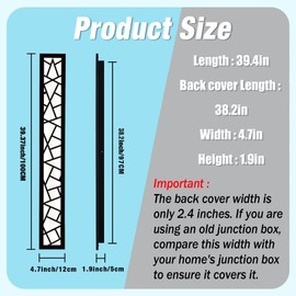 TRUWELLA LED Wall Sconces Outdoor LED Wall Lights Minimalist Waterproof Led Wall Light IP67 3000K Long Strip Wall Lamps Suitable for Outdoor Wall Sconce/Indoor Decorative Lighting (39.3inch)