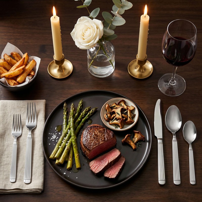 Aufranc 20 Piece Silverware Set, Stainless Steel Flatware Set for