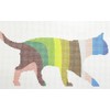 Pepita Needlepoint Canvas: Cat Palette Silhouette, 10" x 5"