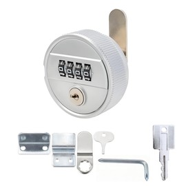 Large Combination Cabinet Cam Lock with Key,4-Dial Combi-cam Locks for cabinets,zinc Alloy Password Code Drawer-Lock with 26mm Cylinder Security Locks for Cabinet Filing Drawers Mailbox