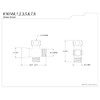 Kingston Brass K161A7 Showerscape Shower Arm Diverter, Brushed Brass 2.75