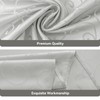 Romanstile Washable Tablecloth 140 x 180 cm Grey Rectangular Jacquard