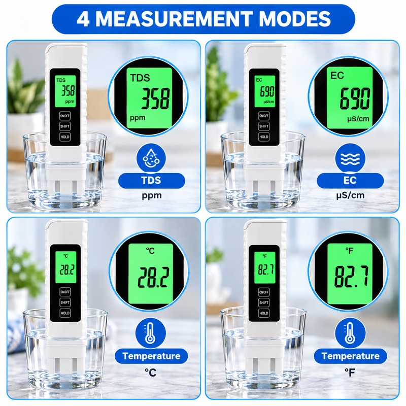 Digital TDS EC Water Tester for Hydroponics & Home Water