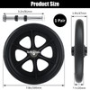 MUXHEL 2 Pcs Walker Wheels Replacement, 8 Inch Solid Wheelchair