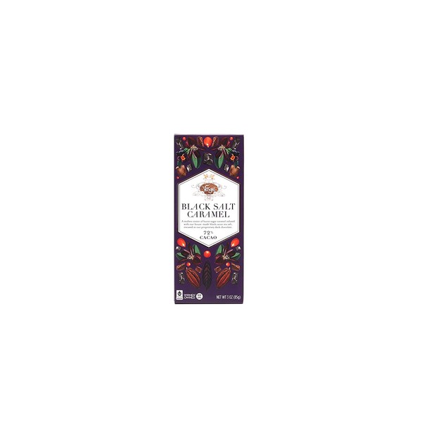 Vosges Haut-Chocolat, Caramel Exotic Chocolate Bar, Black Salt, 3 oz