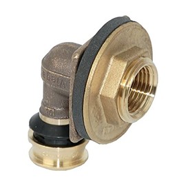 Viega Raxofix 5332.11 Wall Feed-Through Gunmetal Angled 16 mm x 1/2 Inch Female x 3/4 Inch G x 35 mm