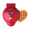 DASH Red Heart-shaped Mini Waffle Maker Dual Non-Stick Coating Machine