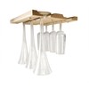 Wooden Under Cabinet Wine Glass Holder - Single Rack For