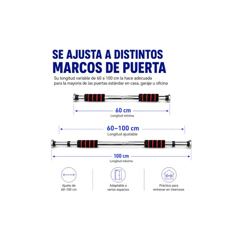 hanylish Barra de dominadas para Marco de Puerta, Facil Instalación
