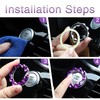 TOMALL Bling Car Engine Start Button Cover Bling Interior Crystal