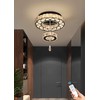 Flashing God Dia 12" Crystal Mini Chandelier Crystal Black Ceiling