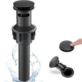 HOIGY Oil Rubbed Bronze Pop Up Drain for Bathroom Sink, High Sealing Bathroom Sink Drain, Bathroom Sink Pop Up Drain with Anti-Clogging Stopper & Overflow for Farmhouse, No Leaks