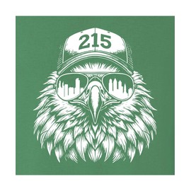 Go All Out XX-Large Kelly Mens Eagle Wearing 215 Hat And Sunglasses Sweatshirt Crewneck