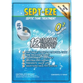 Sept-Eze Septic Professional Strength Septic Tank Treatment 12 Monthly Treaments