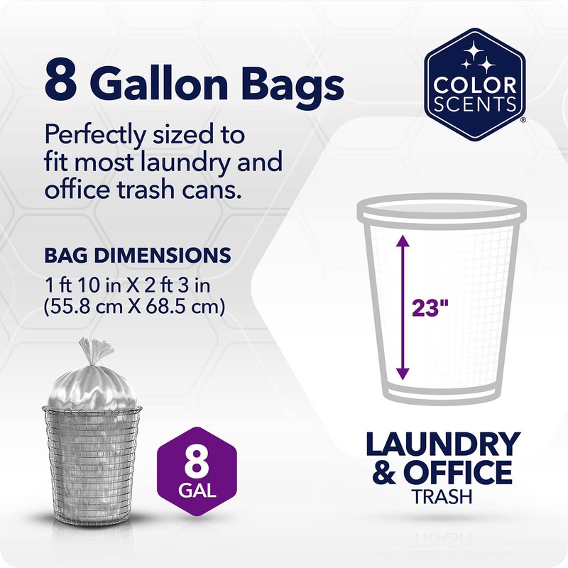 Color Scents Medium Trash Bags - 8 Gallon, 400 Total