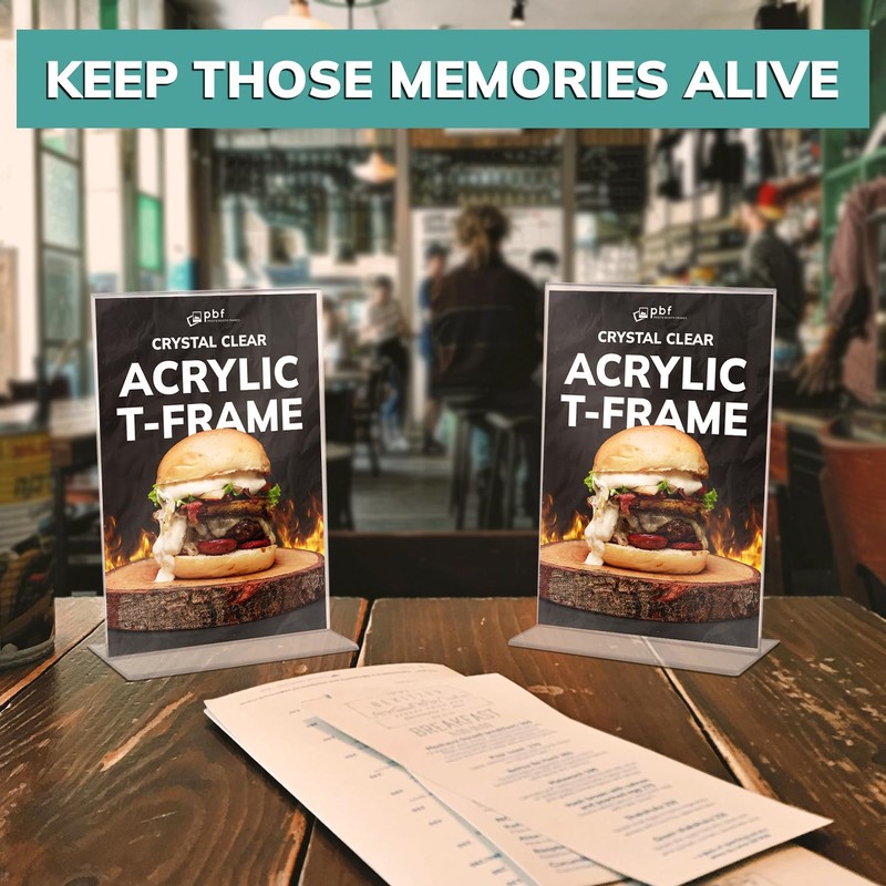 Photo Booth Frames - 5x7 Durable Crystal Clear Acrylic T-Shape