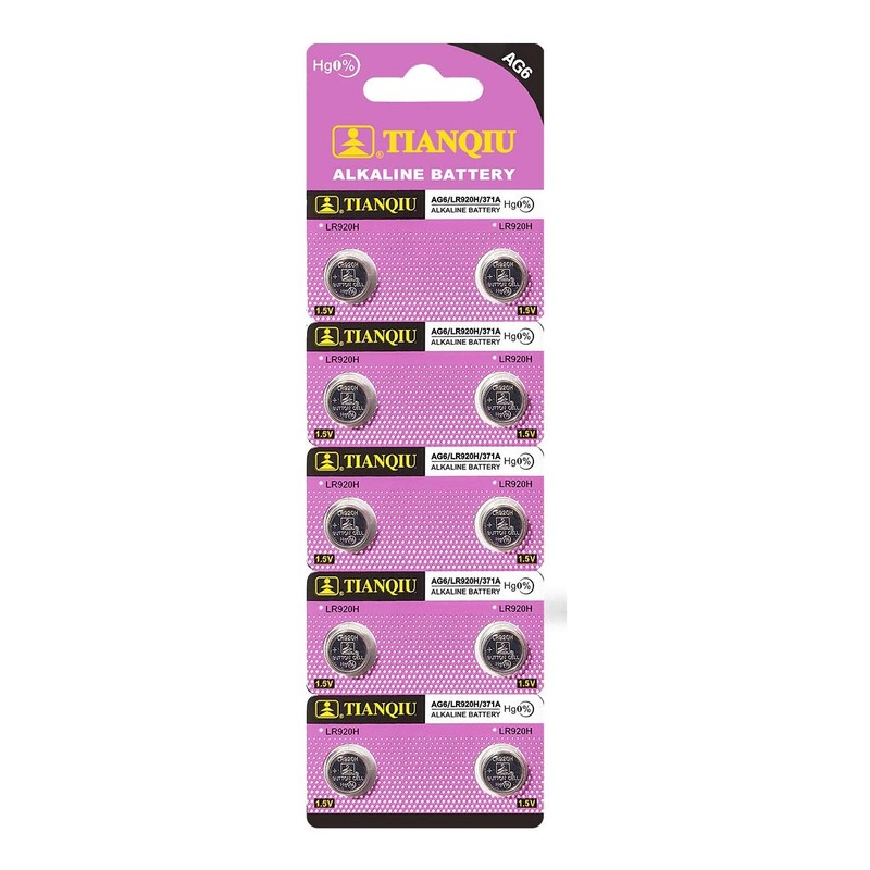 Tianqiu 10PCS Ag6 Lr920 371 Sr920Sw Alkaline Battery