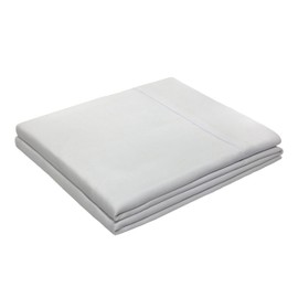 HBHLFZ Queen Flat Sheet - Ultra Soft Polyester Top Sheet - Hotel Quality Bed Sheets - Comfortable Wrinkle-Free - Easy to Care for - 1 Queen Flat Sheet Only（Queen，Light Gray）