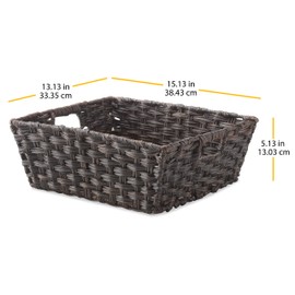 Whitmor Split Rattique Shelf Tote-Driftwood, Brown