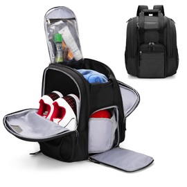 DSLEAF Bowling Ball Backpack With Side Shoe Pocket for US Mens 16, Large Capacity Bag for 1 Ball and Shoes