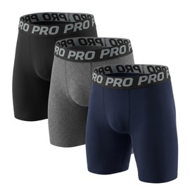 LANBAOSI 3 Pezzi Pantaloncini Compressione Uomo Pantaloncini Boxer Sportivi per Corsa Palestra Allenamento Sportivi Attillati ad Asciugatura Rapida e Traspiranti