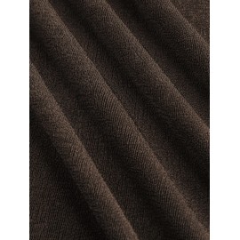 CIDER High Waist Skirts for Women - Solid Fishtail Ruched Bodycon Long Maxi Skirt Lettuce Trim Stretchy Dress Spring Fall, Brown, Large