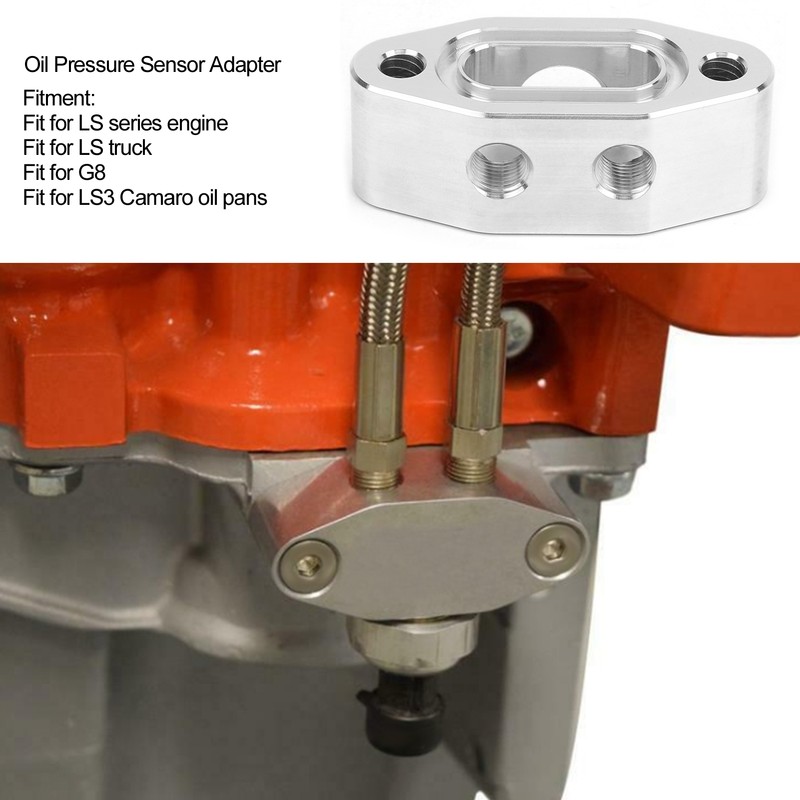 Oil Pressure Sensor Relocation Adapter Plate Car Engine Accessory Fit