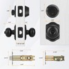 Haidms Black Exterior Deadbolt and Keyed Entry Door Knob Set,
