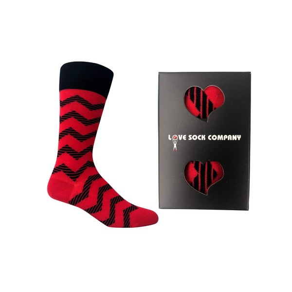 Love Sock Company Organic Cotton Fun Stripes Red Black Dress