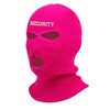 Security Embroidered Ski Mask Winter Cap (Neon Pink)