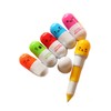 Azrte Ballpoint Pen, Fun, Retractable Capsule, Cute Facial Expressions, Facial,