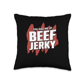 Beef Jerky Stick Keto Throw Pillow