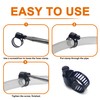 ISPINNER 30pcs Black Hose Clamps 6-51mm(1/4"-2") Adjustable Range 304 Stainless