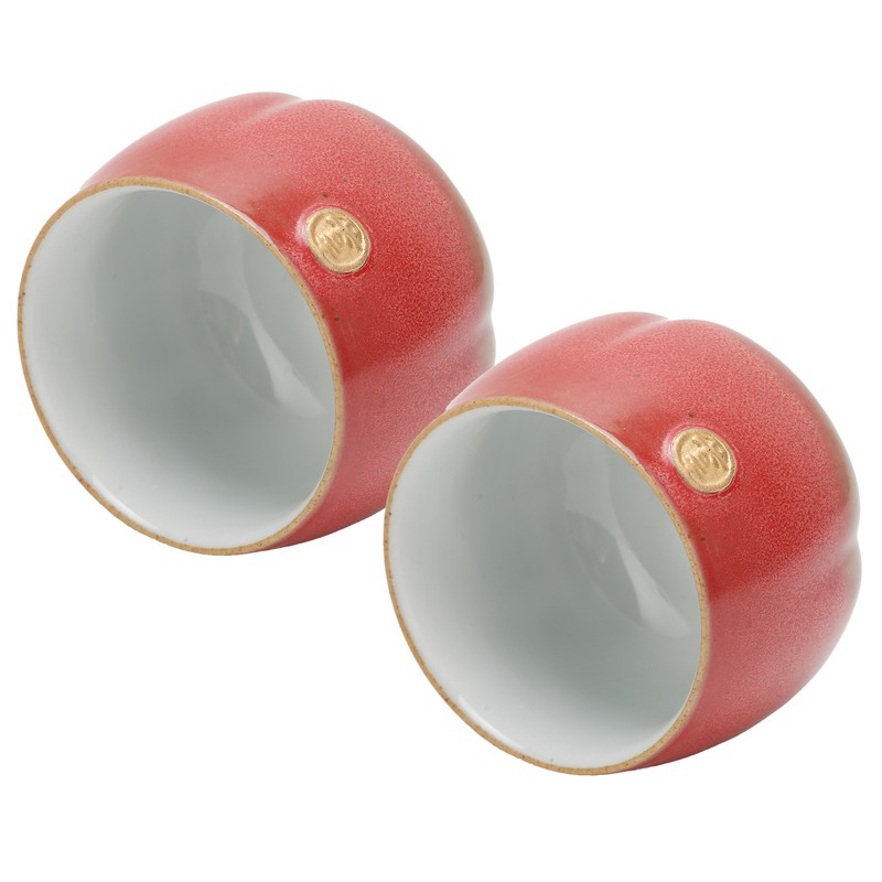 2Pcs Ceramic Cup Vintage Chinese Style Tea Cup Kung Fu