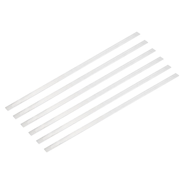 sourcing map 6 Pcs Square Aluminum Flat Bar, 1/16" (1.5mm)