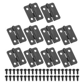 PATIKIL Small Butt Hinges 3/4 Inch, 10 Pack Mini Jewelry Box Hinge with Screw for Jewelry Wooden Boxes Cabinet Drawer Doors Gate, Black
