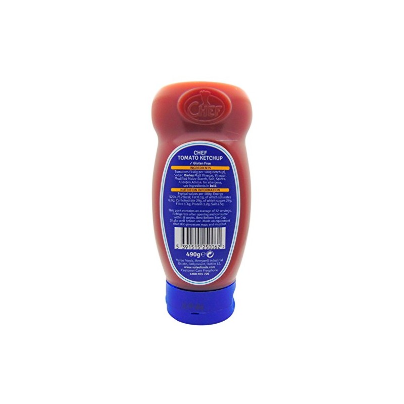 Chef Squeezy Tomato Ketchup Squeezy 490g