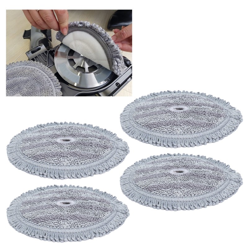 4PCS Fiber Mopping Pads High Strength Mop Cleaning Cloth Replacement