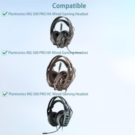 HAIZEEN RIG 500 PRO Ear Pads Replacement (Black, Breathable Fabric Foam) for Plantronics RIG 500 PRO HA/HX/HC Wired Gaming Headsets