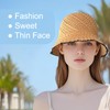 Gkaikpe Knitted Sun Hat for Women, Foldable Sunscreen Beach Hat,