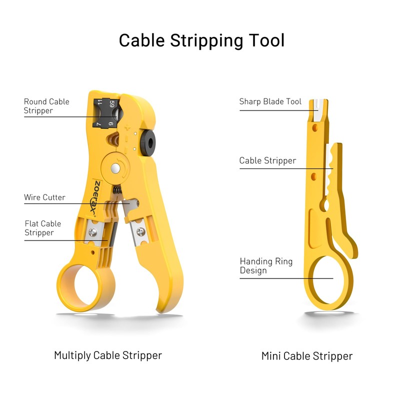 Network Tool Kit, ZOERAX 11 in 1 Professional RJ45 Crimp