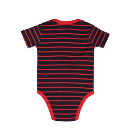 FC Bayern München Body Essential Baby Short Sleeve Red Navy Striped