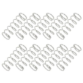 PATIKIL Compression Spring, 1mm Wire Dia x 12mm OD x 35mm L, 10 Pcs 304 Stainless Steel Mechanical Extension Small Springs Pen Springs Assortment Kit for Shop and Home Repairs