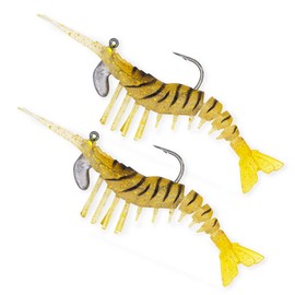 FISHN® GRUMPYcrab 12.5 cm, 13.7 g, Pack of 2 – Ultra Realistic Artificial Bait Rubber Fish for Fishing for Zander, Pike, Cod, Pollock with Hoes and Weight (Wild Tiger)