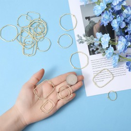 30 Pack Open Back Bezels for Resin Jewellery Making | Zinc Alloy Geometric Pendant Frames | DIY Craft Supplies for Charms, Necklaces, Bracelets UK 6 Styles