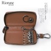 Riorune Key Case, Genuine Leather, 6 Rows + Smart Key,