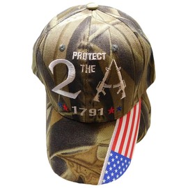 Trade Winds Trump 2024 Protect The 2nd Amendment 1791 USA Flag Bill Woodland Camo Cap Hat