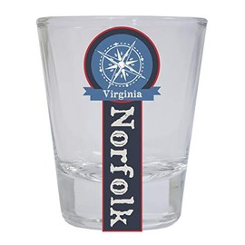 Norfolk Virginia Nautical Souvenir Round Shot Glass