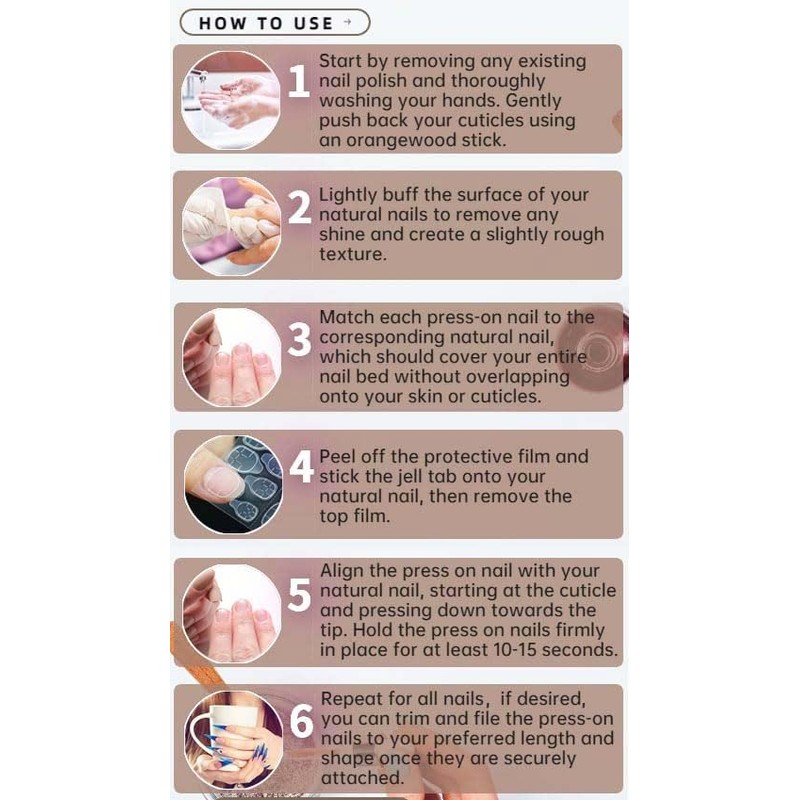 QQPPOLIU Long Press on Square Nails,Pink Fake Nails with Striped